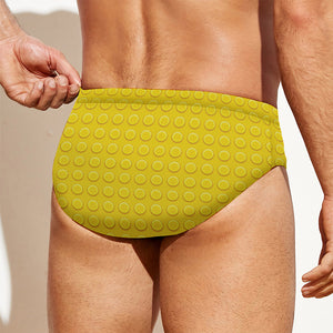 Yellow Plastic Building Blocks Print Men's Swim Briefs