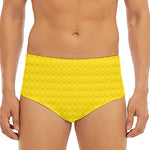Yellow Plastic Building Blocks Print Men's Triangle Swim Briefs