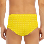 Yellow Plastic Building Blocks Print Men's Triangle Swim Briefs