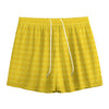 Yellow Plastic Building Blocks Print Mesh Shorts