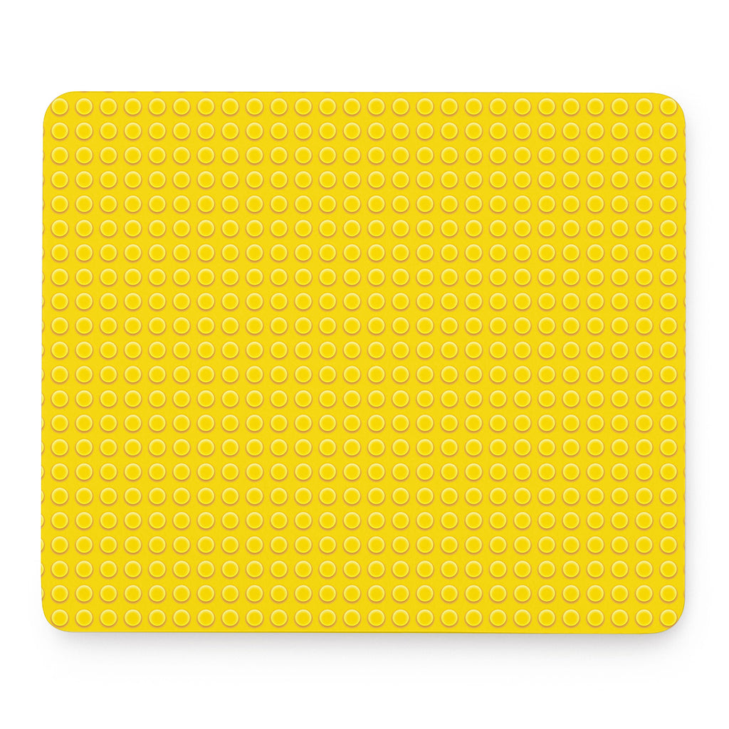 Yellow Plastic Building Blocks Print Mouse Pad