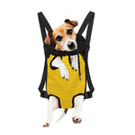 Yellow Plastic Building Blocks Print Pet Carrier Backpack