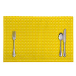 Yellow Plastic Building Blocks Print Placemat