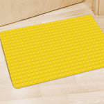 Yellow Plastic Building Blocks Print Polyester Doormat