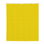 Yellow Plastic Building Blocks Print Polyester Shower Curtain