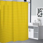 Yellow Plastic Building Blocks Print Premium Shower Curtain