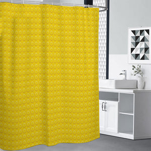 Yellow Plastic Building Blocks Print Premium Shower Curtain