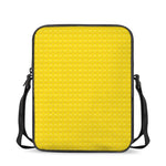 Yellow Plastic Building Blocks Print Rectangular Crossbody Bag