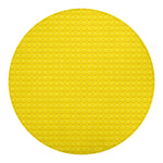 Yellow Plastic Building Blocks Print Round Blanket