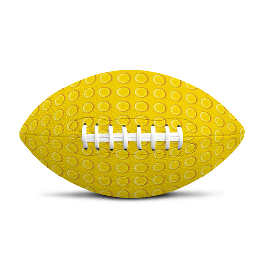 Yellow Plastic Building Blocks Print Rugby Ball
