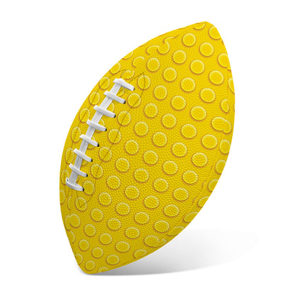 Yellow Plastic Building Blocks Print Rugby Ball