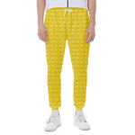 Yellow Plastic Building Blocks Print Scuba Joggers