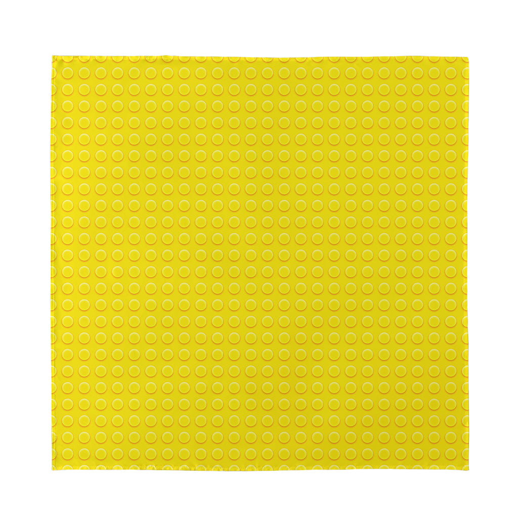 Yellow Plastic Building Blocks Print Silk Bandana