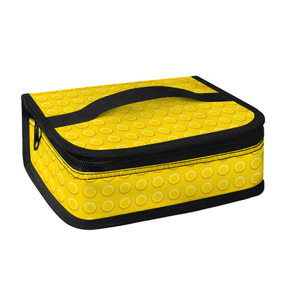 Yellow Plastic Building Blocks Print Small Lunch Bag