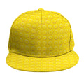 Yellow Plastic Building Blocks Print Snapback Cap