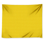 Yellow Plastic Building Blocks Print Tapestry