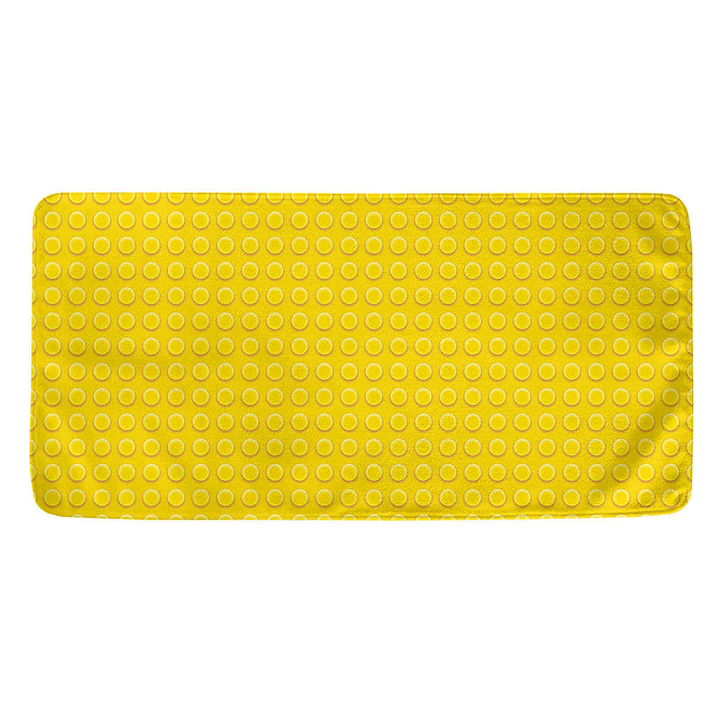 Yellow Plastic Building Blocks Print Towel