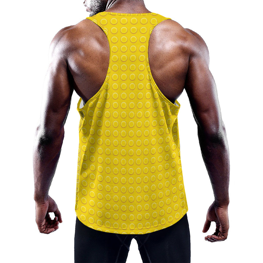 Yellow Plastic Building Blocks Print Training Tank Top