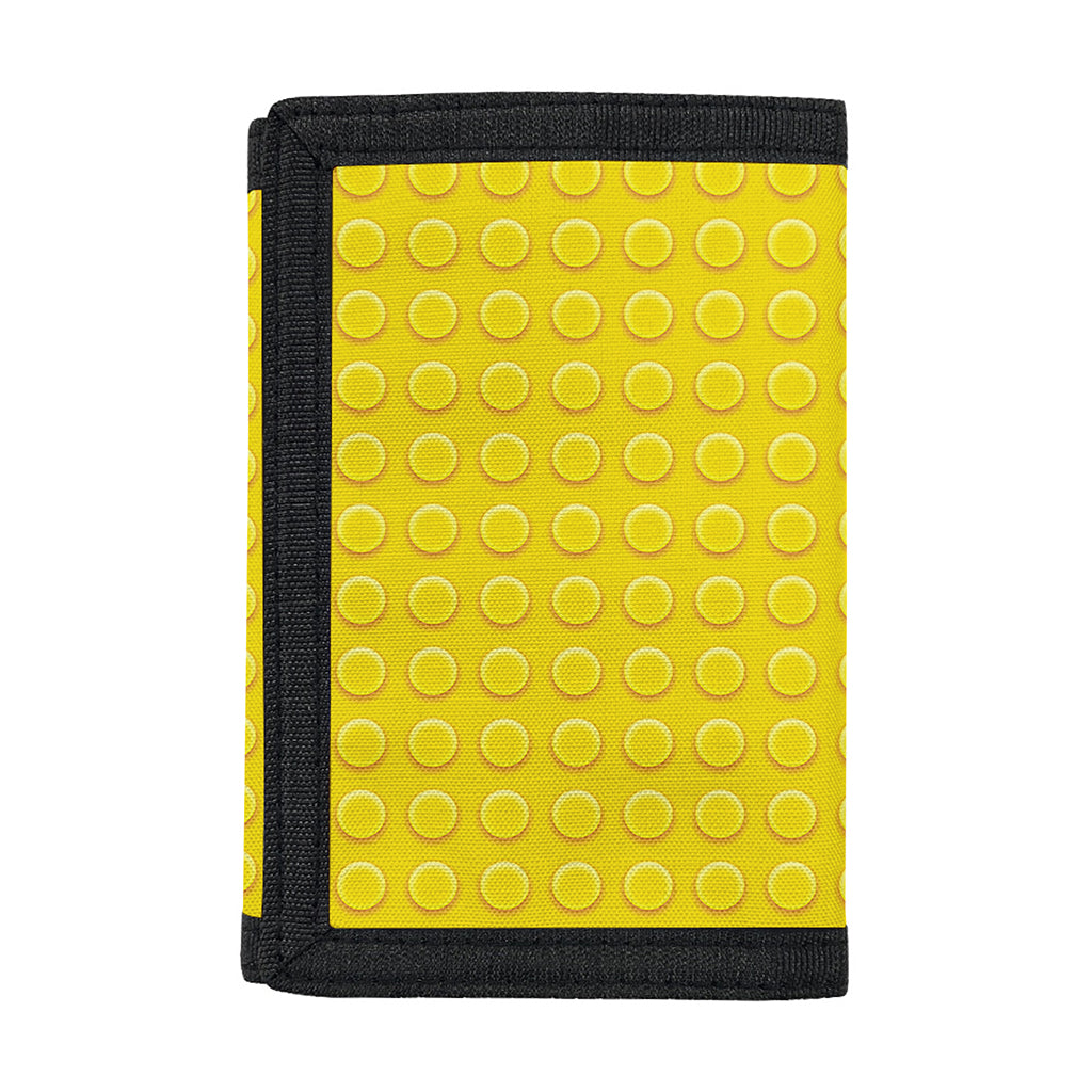Yellow Plastic Building Blocks Print Trifold Wallet