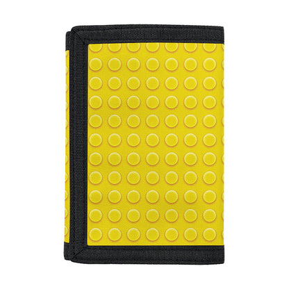 Yellow Plastic Building Blocks Print Trifold Wallet