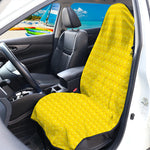 Yellow Plastic Building Blocks Print Waterproof Car Seat Cover