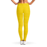 Yellow Plastic Building Blocks Print Women's Leggings