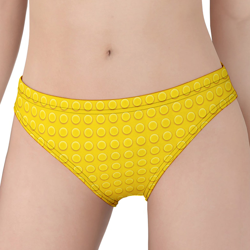 Yellow Plastic Building Blocks Print Women's Panties