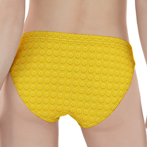 Yellow Plastic Building Blocks Print Women's Panties