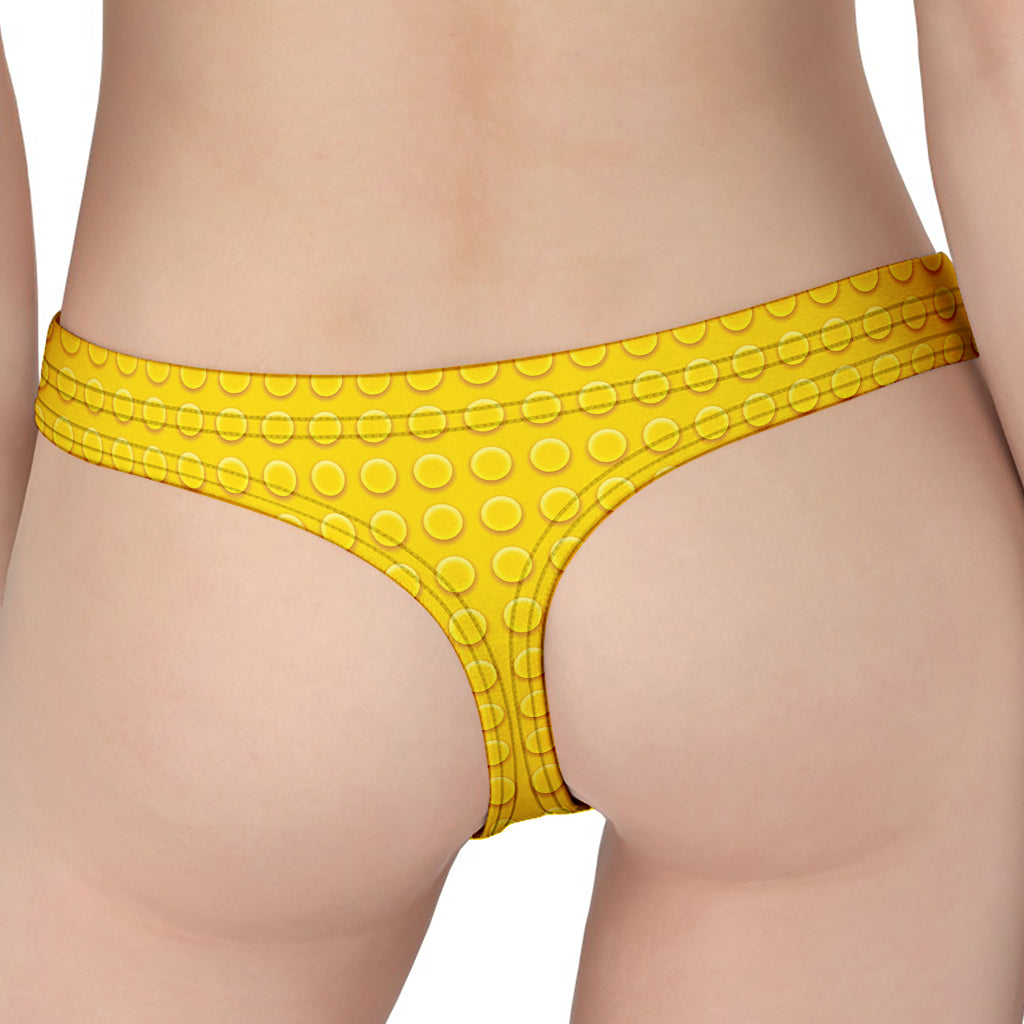 Yellow Plastic Building Blocks Print Women's Thong