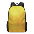 Yellow Polygonal Geometric Print 17 Inch Backpack