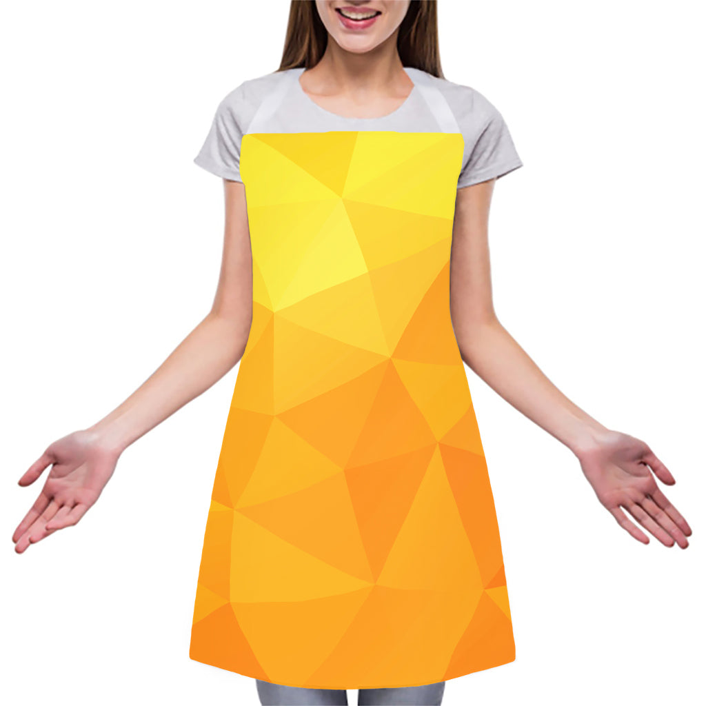 Yellow Polygonal Geometric Print Adjustable Apron