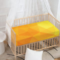 Yellow Polygonal Geometric Print Baby Crib Sheet