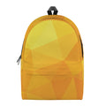 Yellow Polygonal Geometric Print School Backpack