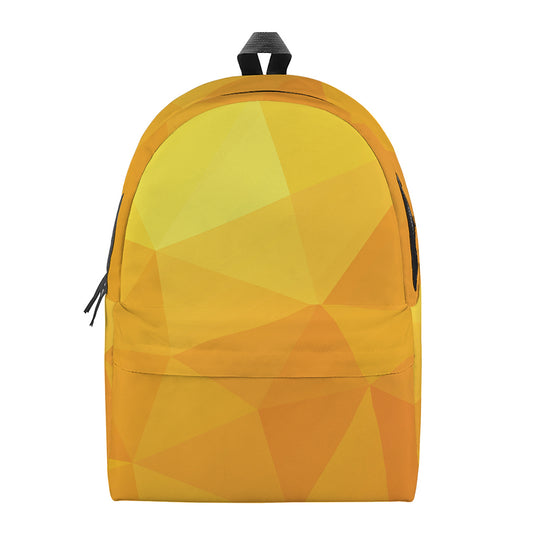 Yellow Polygonal Geometric Print Backpack
