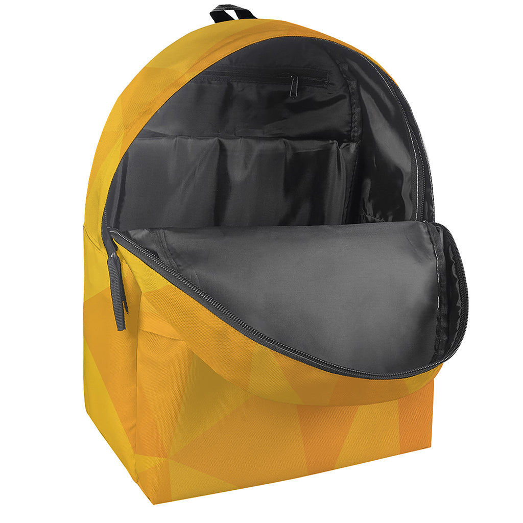 Yellow Polygonal Geometric Print Backpack