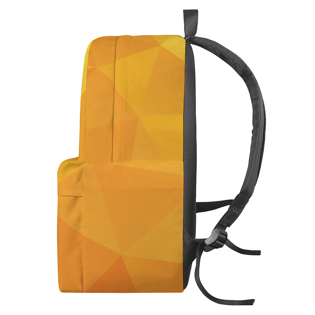 Yellow Polygonal Geometric Print Backpack