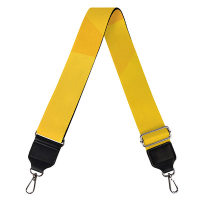 Yellow Polygonal Geometric Print Bag Strap
