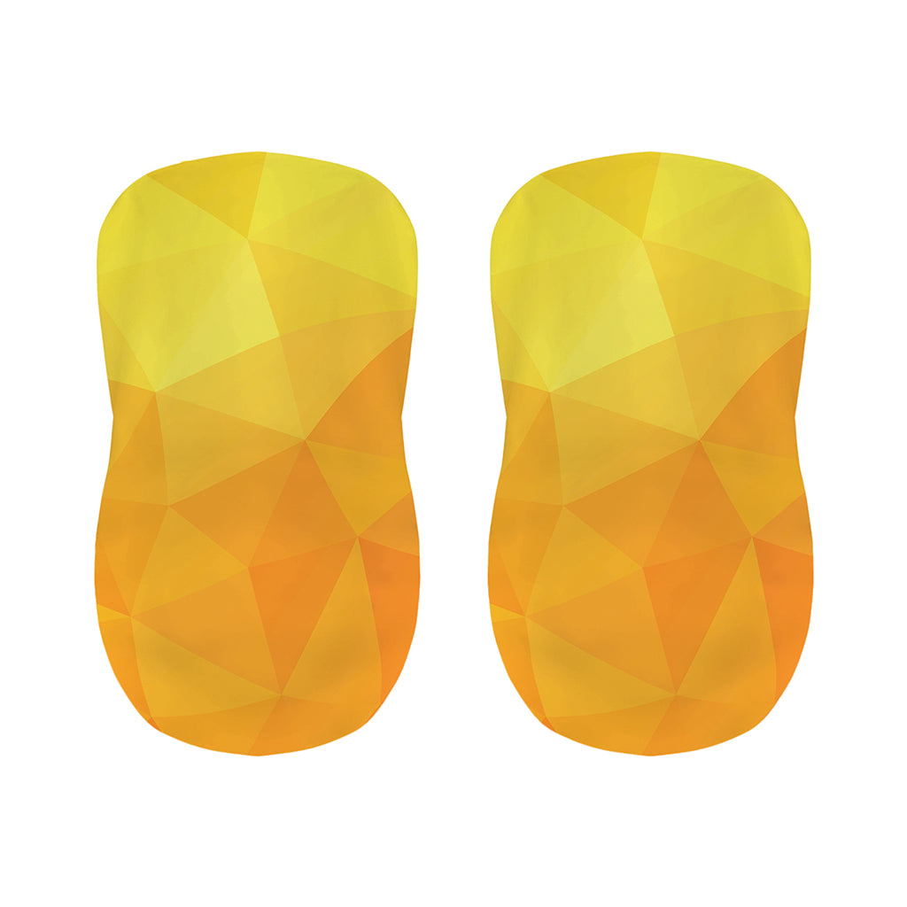 Yellow Polygonal Geometric Print Bar Stool Covers