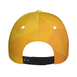 Yellow Polygonal Geometric Print Baseball Cap