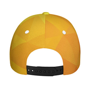 Yellow Polygonal Geometric Print Baseball Cap