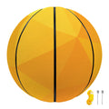 Yellow Polygonal Geometric Print Basketball