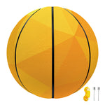 Yellow Polygonal Geometric Print Basketball