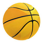 Yellow Polygonal Geometric Print Basketball