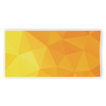 Yellow Polygonal Geometric Print Beach Towel