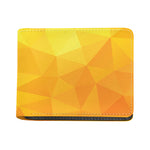 Yellow Polygonal Geometric Print Bifold Wallet