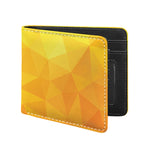 Yellow Polygonal Geometric Print Bifold Wallet