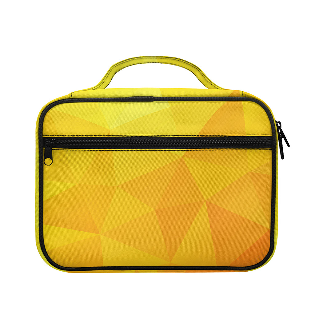 Yellow Polygonal Geometric Print Briefcase Bible Bag