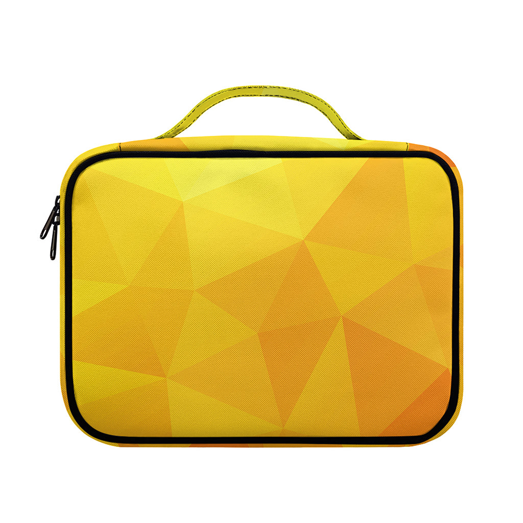 Yellow Polygonal Geometric Print Briefcase Bible Bag
