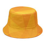 Yellow Polygonal Geometric Print Bucket Hat