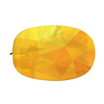 Yellow Polygonal Geometric Print Car Side Mirror Covers